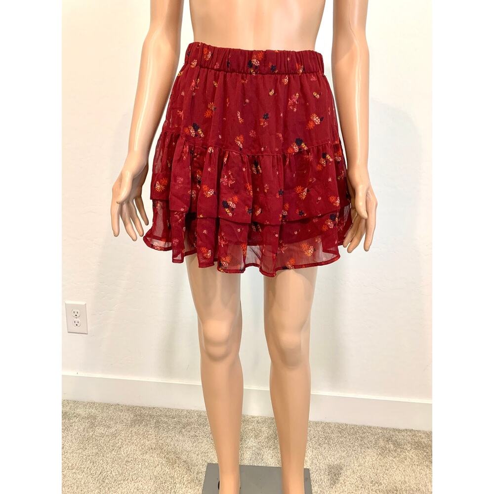 Free People XS "From the Valley" tiered ruffle mini skirt SK2 3368 - Picture 11 of 11